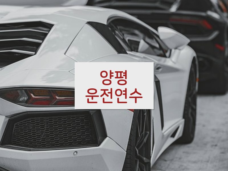 양평운전연수 후기