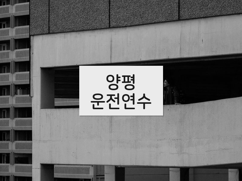 양평운전연수 후기