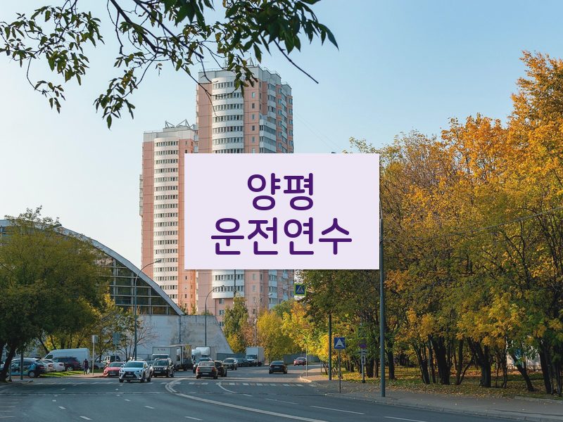 양평운전연수 후기