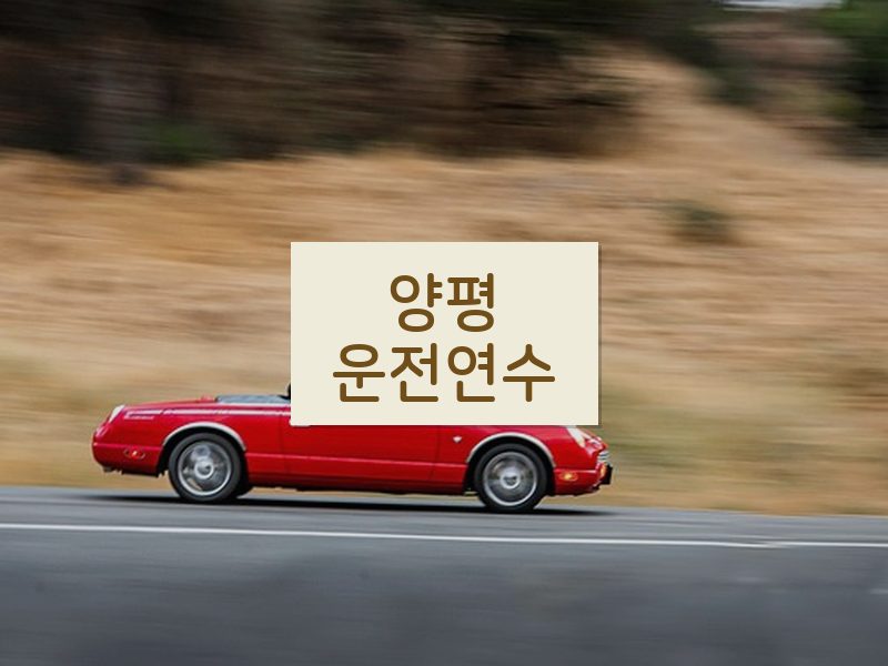 양평운전연수 후기
