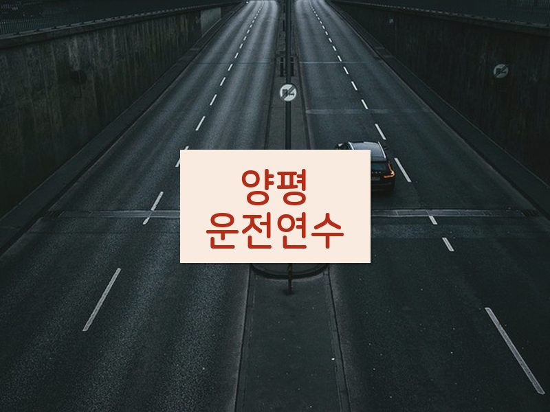양평운전연수 후기