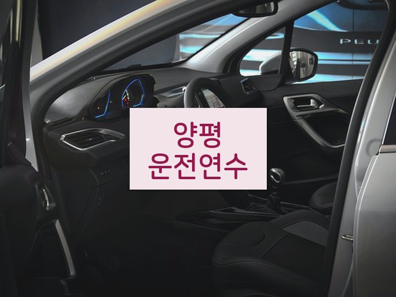 양평운전연수 후기