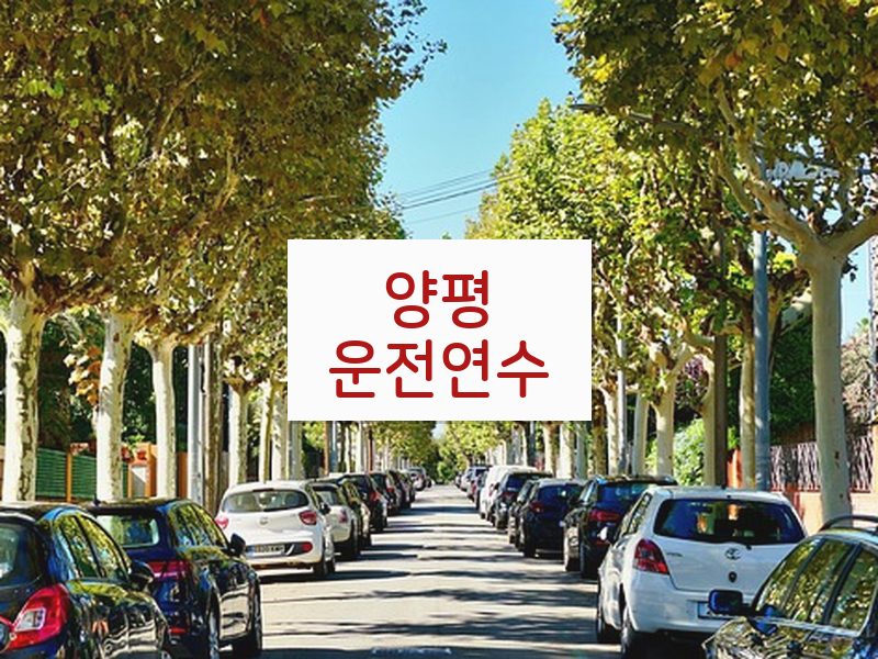 양평운전연수 후기