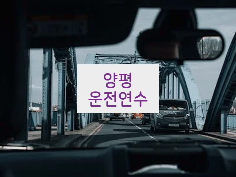 양평운전연수 후기