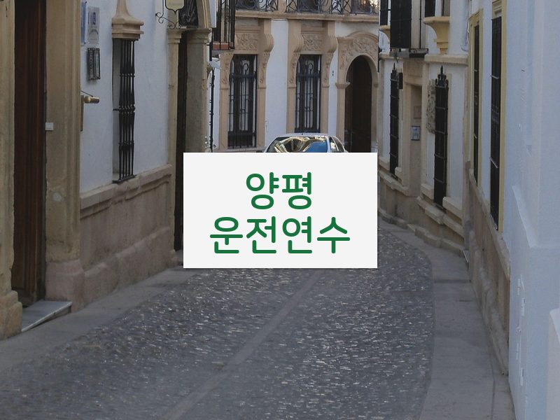 양평운전연수 후기