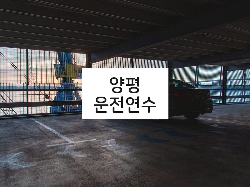 양평운전연수 후기