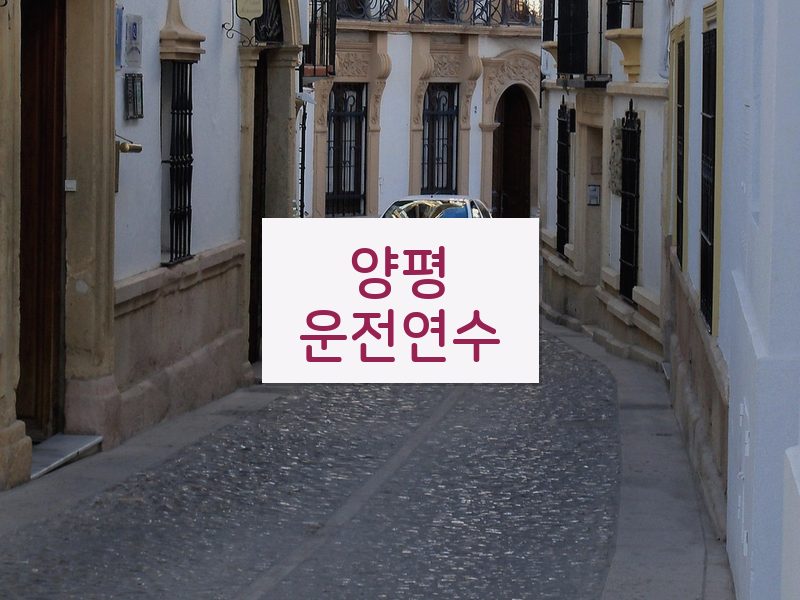 양평운전연수 후기