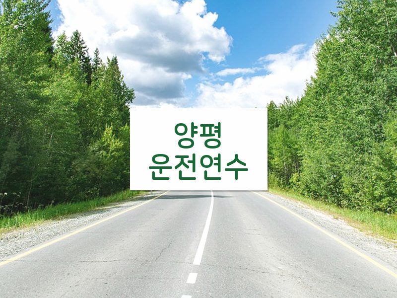 양평운전연수 후기