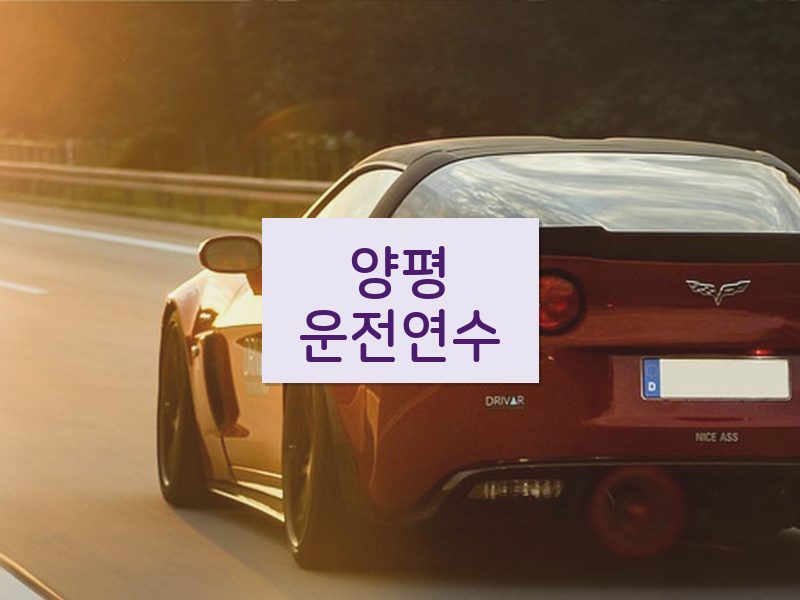 양평운전연수 후기