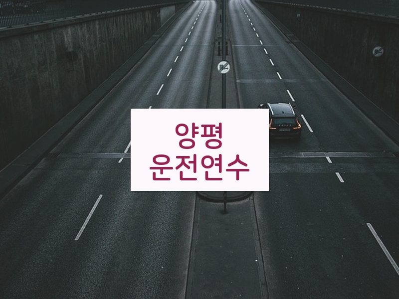 양평운전연수 후기