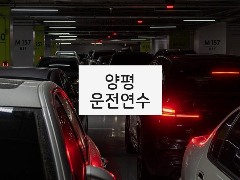 양평운전연수 후기