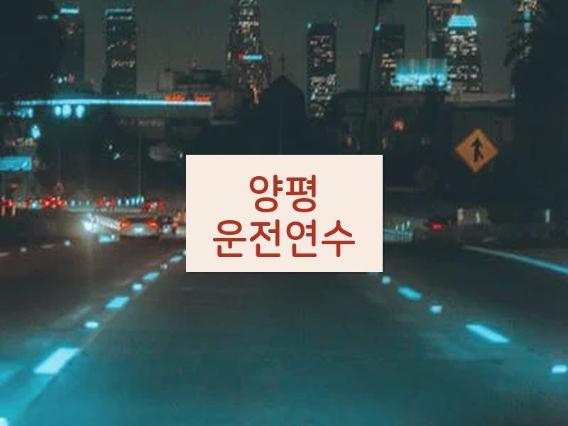 양평운전연수 후기