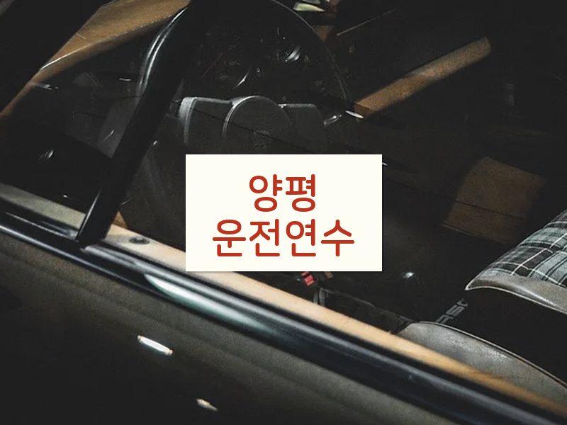 양평운전연수 후기