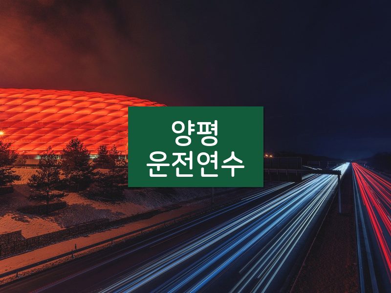 양평운전연수 후기