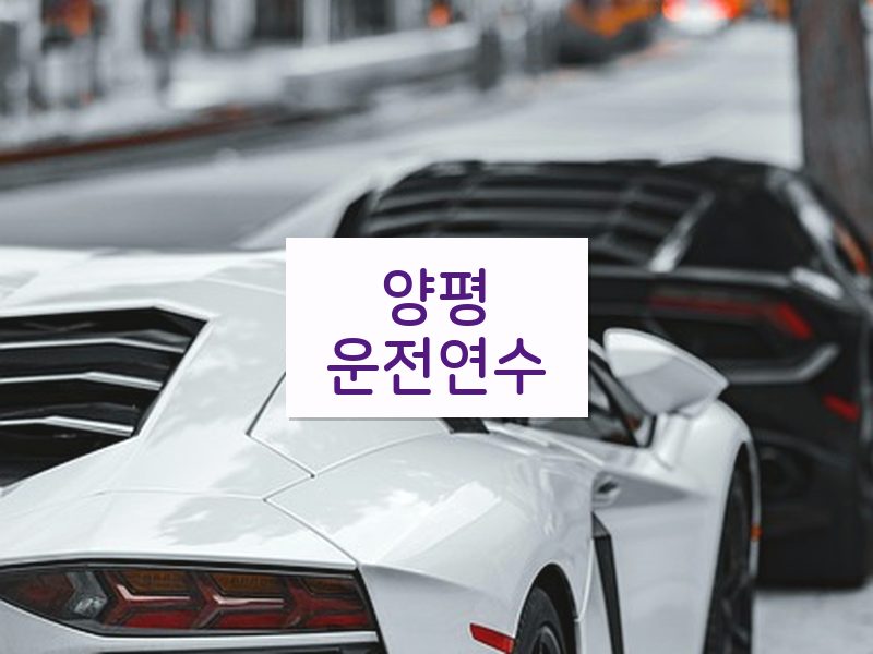 양평운전연수 후기