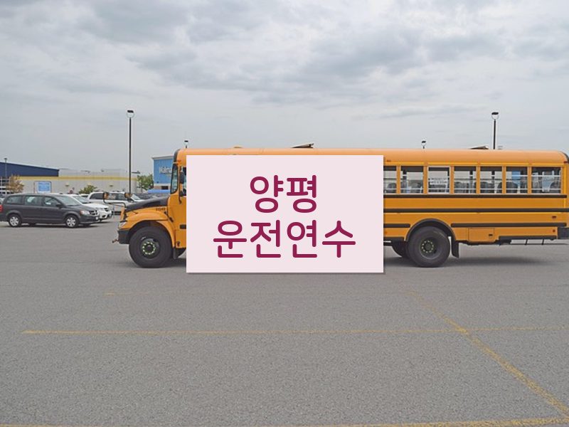 양평운전연수 후기