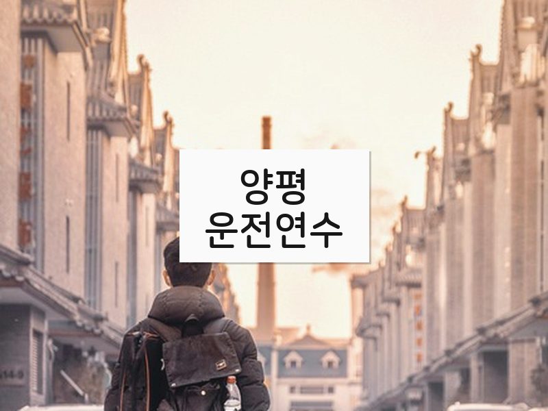 양평운전연수 후기