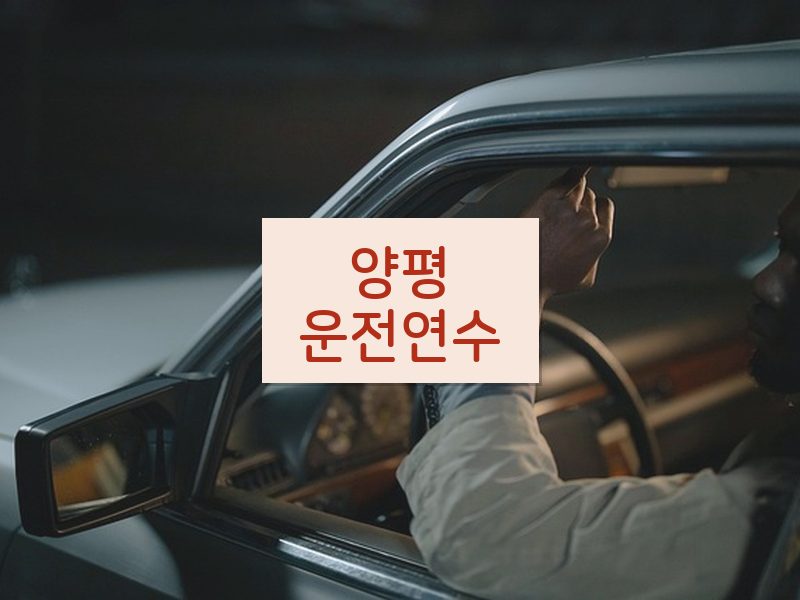 양평운전연수 후기