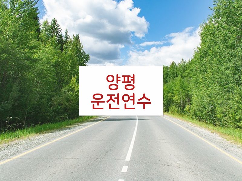 양평운전연수 후기