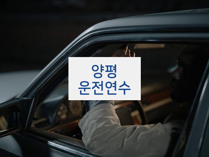 양평운전연수 후기