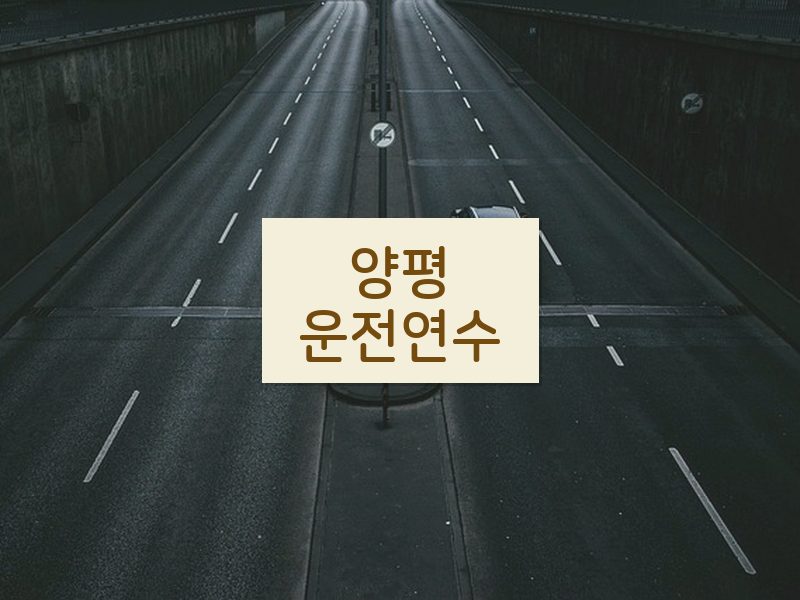 양평운전연수 후기