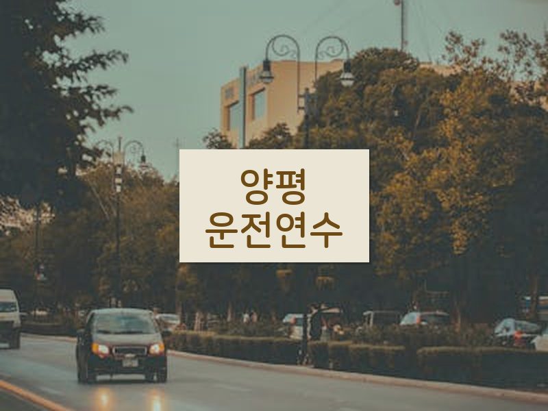 양평운전연수 후기