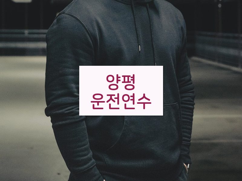 양평운전연수 후기